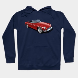 MGB Roadster in tartan red Hoodie